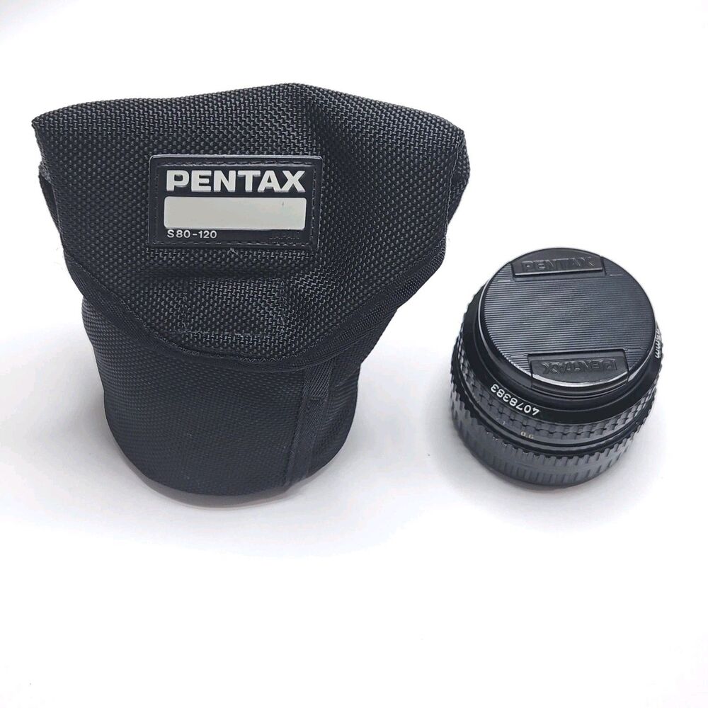Vintage 80s SMC Pentax-A 645 75mm f/2.8 Medium Format Lens with Soft Case Retro